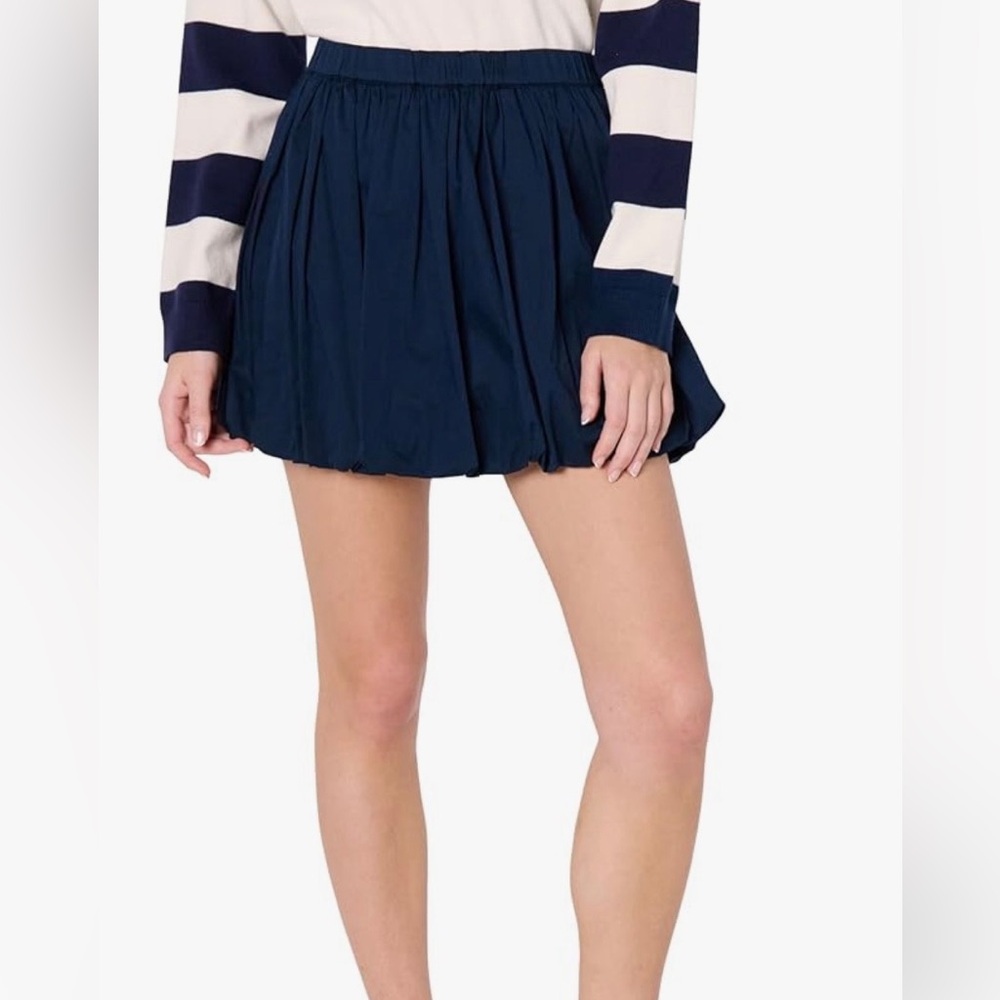 NWT The Drop- Lillie Bubble Hem Mini Navy Skirt